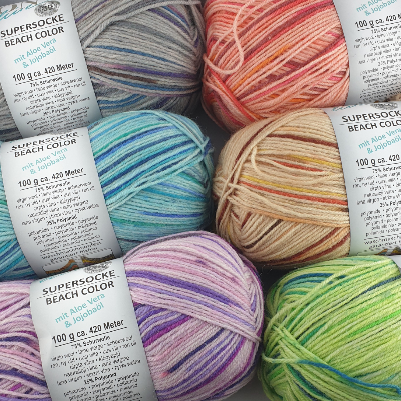 Supersocke 100 mit Aloe Vera und Jojoba Öl,  4-fach von ONline Sort. 356 Moonlight Color - 2966