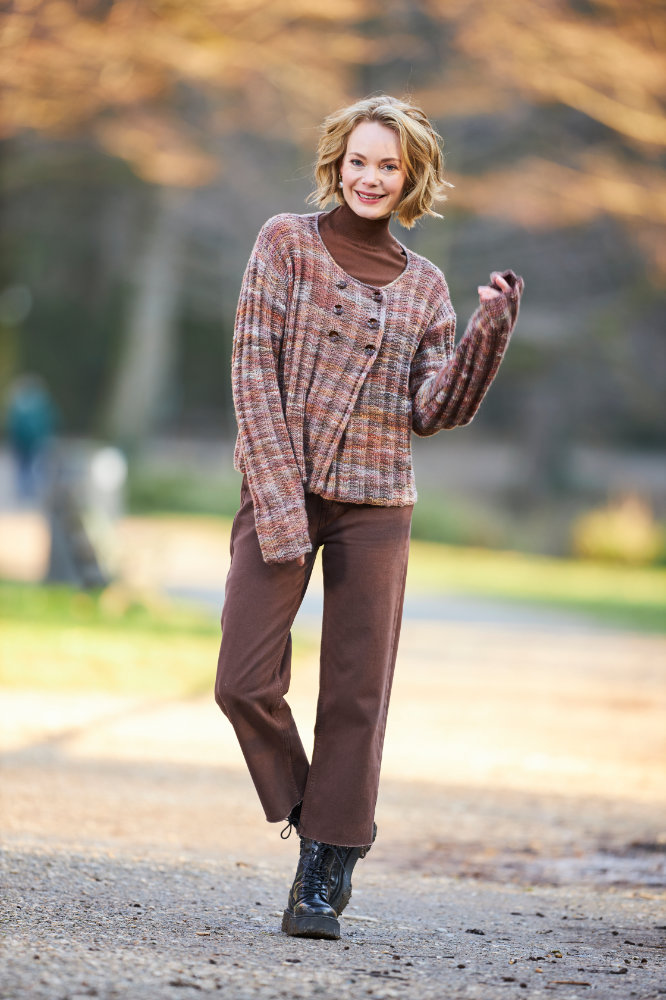 Jacke mit Rippenmuster  | Wollpaket mit Laos Kettgarn  | Stricken | Pro Lana, Christophorus Verlag