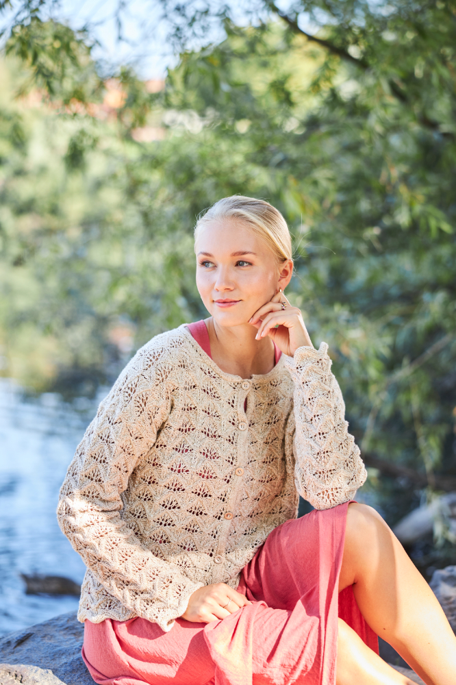 Jacke mit Zackenmuster | Anleitungsheft + Wolle Viva Summer | Stricken