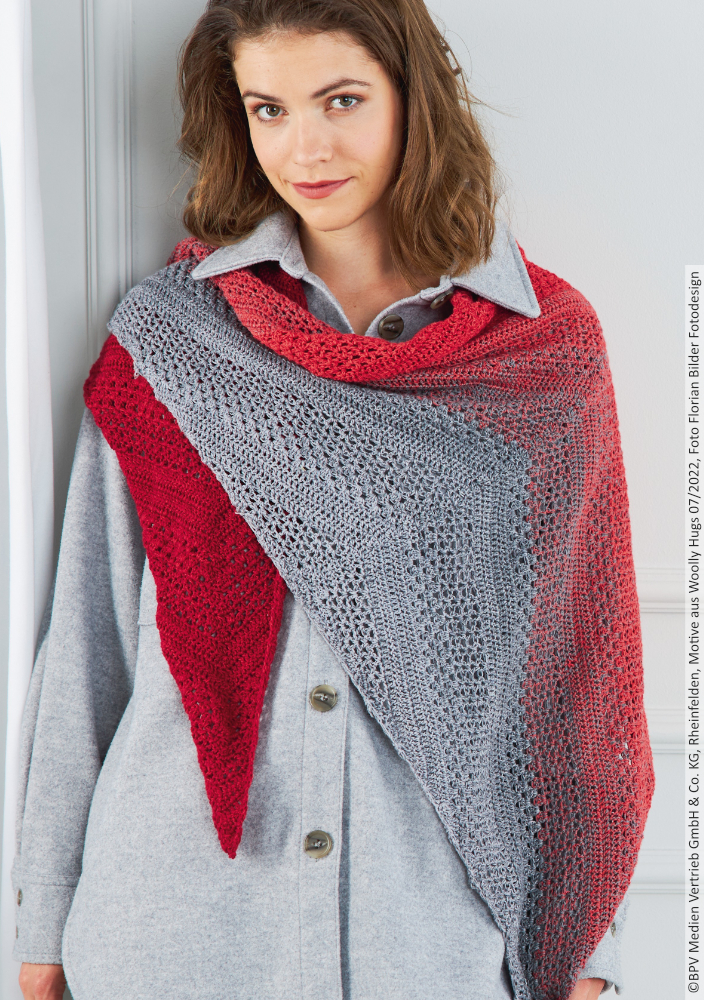 Tuch Surprise  | Wollpaket mit Bobbel Cotton XXL  | Häkeln | Veronika Hug, Woolly Hugs, Christophorus Verlag