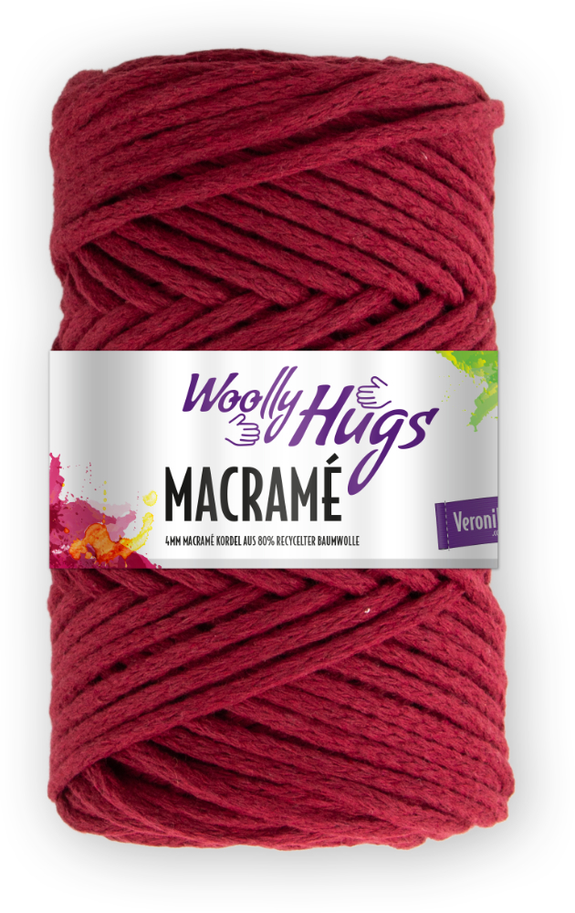 Macramé von Woolly Hugs 0032 - bordeaux