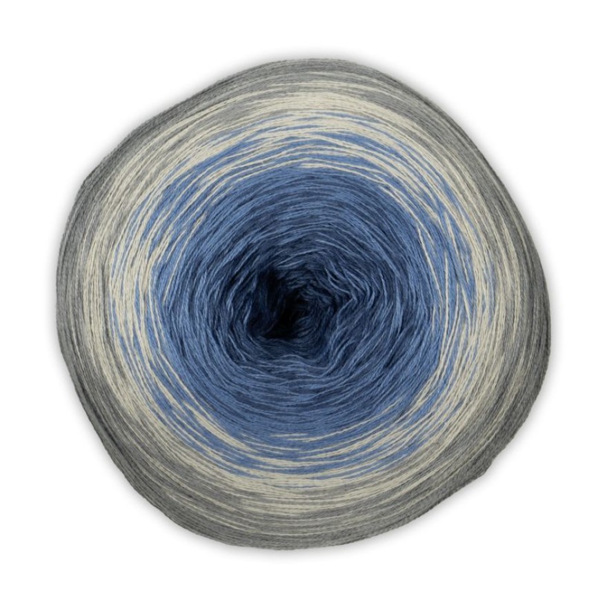 BOBBEL cotton 800m von Woolly Hugs 0067 - grau / blau