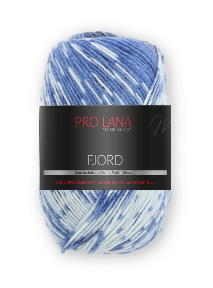 Fjord von Pro Lana 0084 - blau/grau/weiß