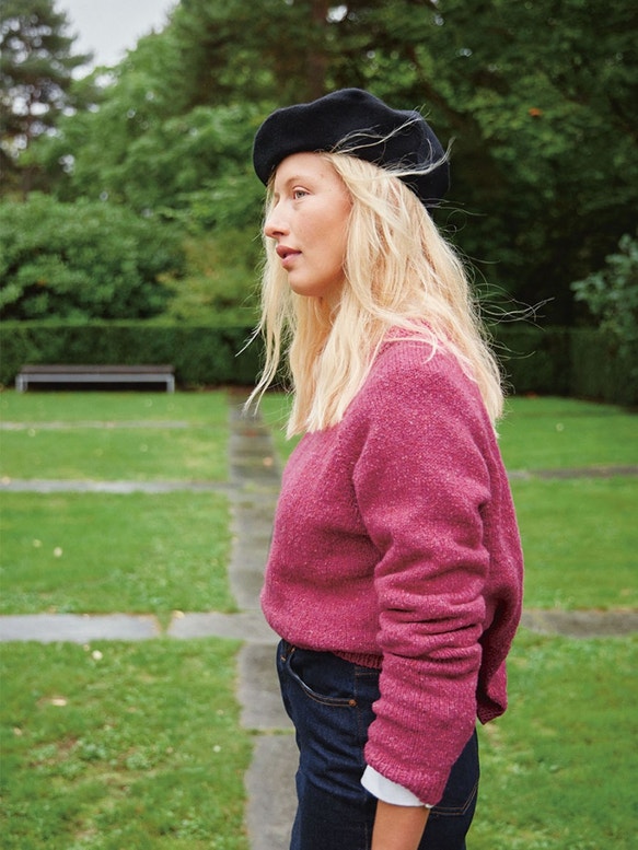 Debutant Damen Sweater | Anleitungsheft + Wolle Tweed recycled | Stricken