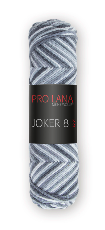 Joker 8 color Topflappengarn von Pro Lana 0536 - anthrazit / grau