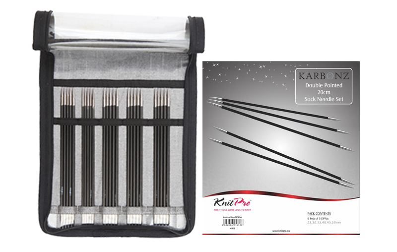 Nadelspiele Set Karbonz 20cm von knit pro