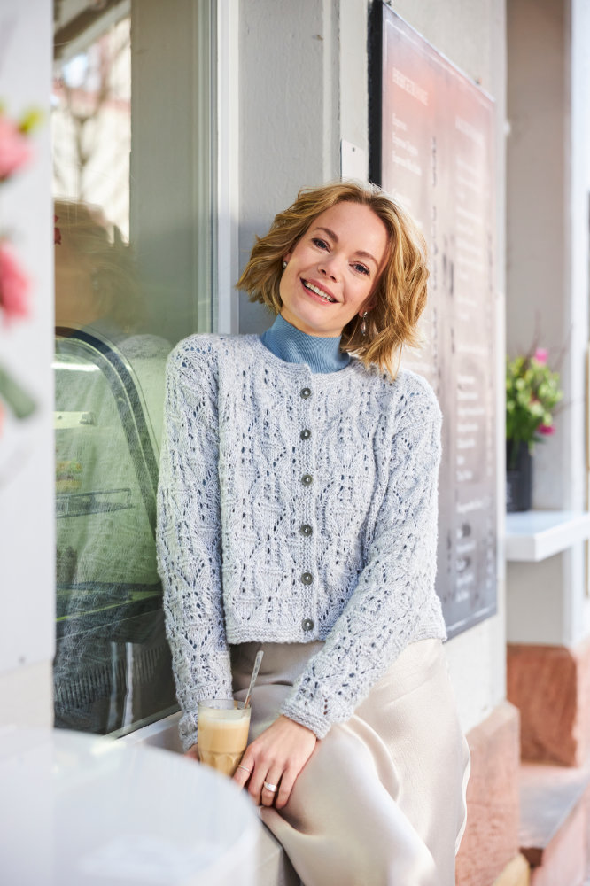 Kurzjacke im Ajourmuster  | Wollpaket mit Sydney  | Stricken | Pro Lana, Christophorus Verlag