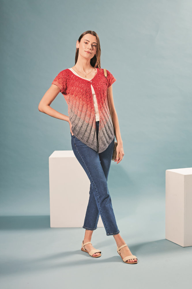 Zipfel-Jacke Sizilien  | Wollpaket mit BOBBEL cotton 800m  | Stricken | Veronika Hug, Woolly Hugs, Christophorus Verlag