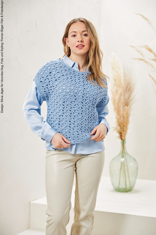 Häkelpullunder Light Sky | Anleitungsheft | Wolle Merino Silk Socks Stretch, 4-fach  | Häkeln | Veronika Hug, Woolly Hugs, Christophorus Verlag