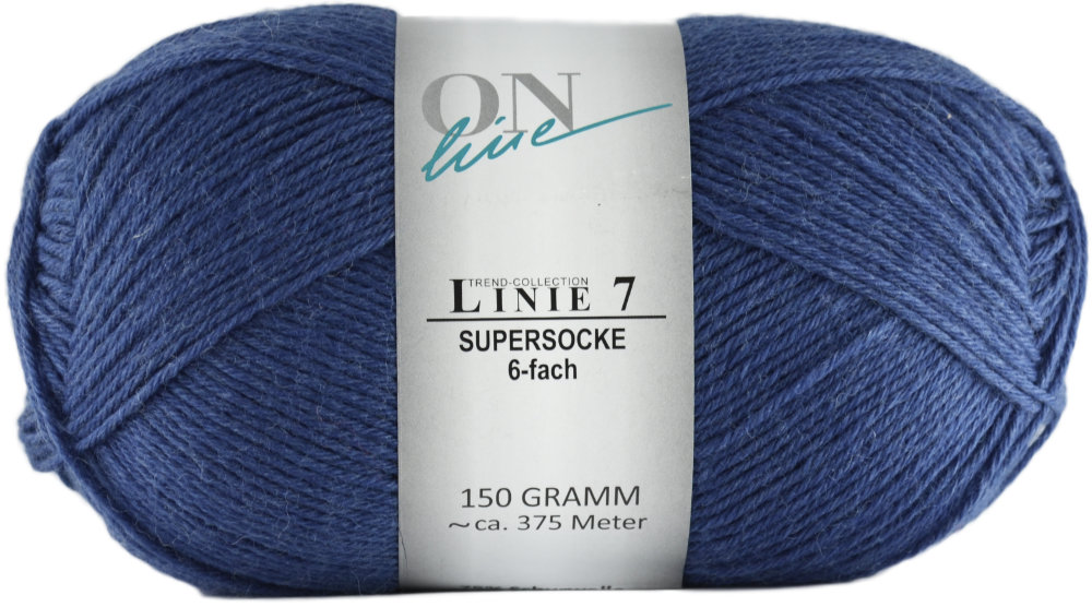 Supersocke 6-fach Linie 7 Uni von ONline 0028 - royalblau