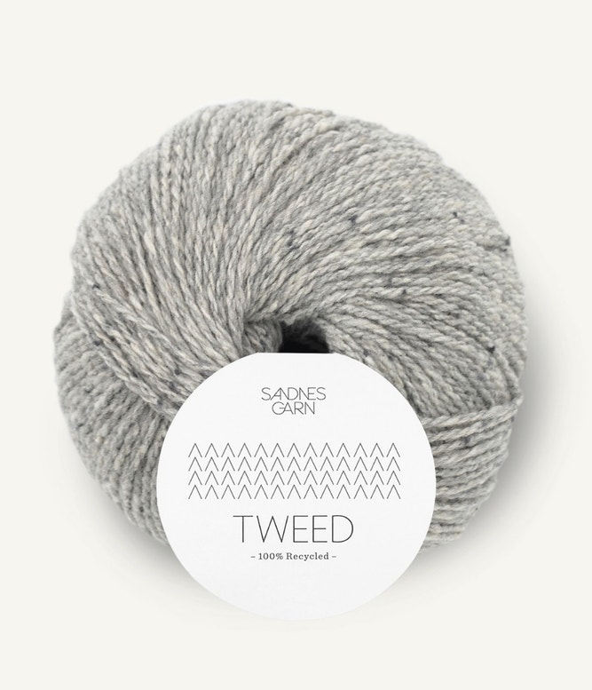 Tweed recycled von Sandnes Garn 1085 - lys gra