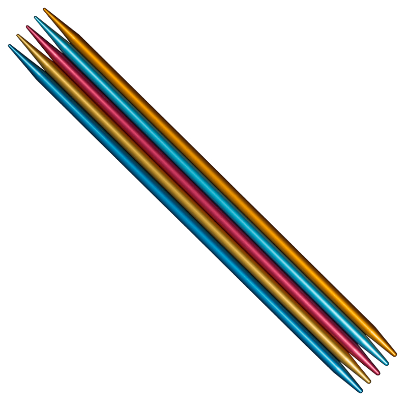 Nadelspiel addiColibri von addi 15 cm 4,00 mm Nadelspiel addiColibrr Aluminium von addi