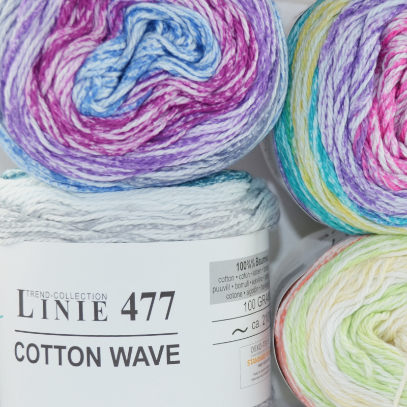 Cotton Wave Linie 477 von ONline 0104 - kiwi / sand / terra