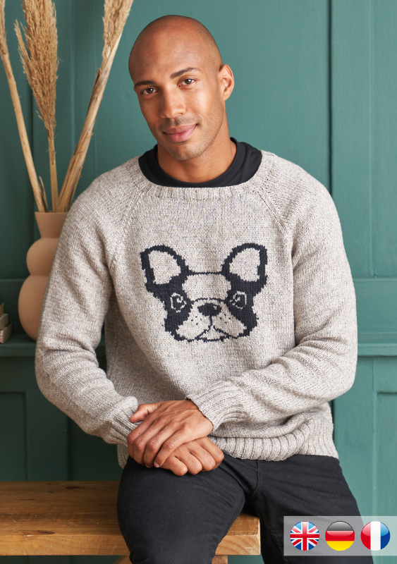 Herren-Pullover mit rundem Halsausschnitt Bark | Einzelanleitung | Stricken | Martin Storey