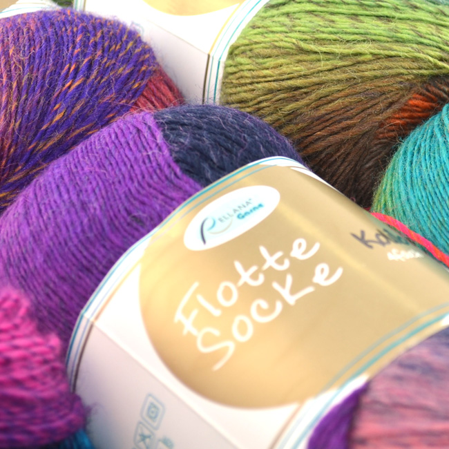 Flotte Socke Kolibri 4-fach 6208 - blau-petrol