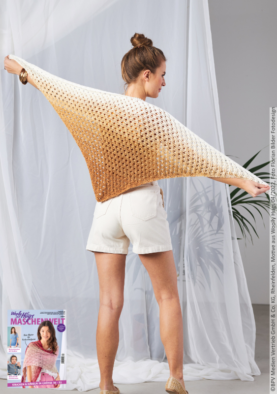 Tuch Zopfmuster ( abSpitze ) | Anleitungsheft | Wolle BOBBEL cotton 800m  | Häkeln | Veronika Hug, Woolly Hugs, Christophorus Verlag