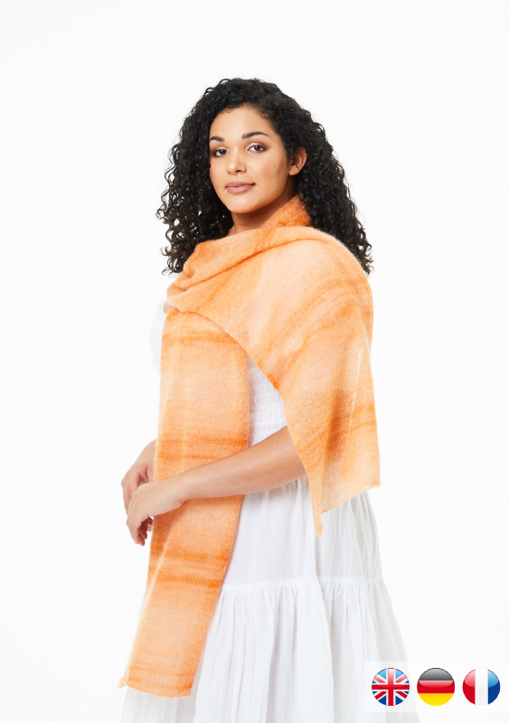 Bea Wrap Brook | Wollpaket mit Kidsilk Haze Colour | Stricken