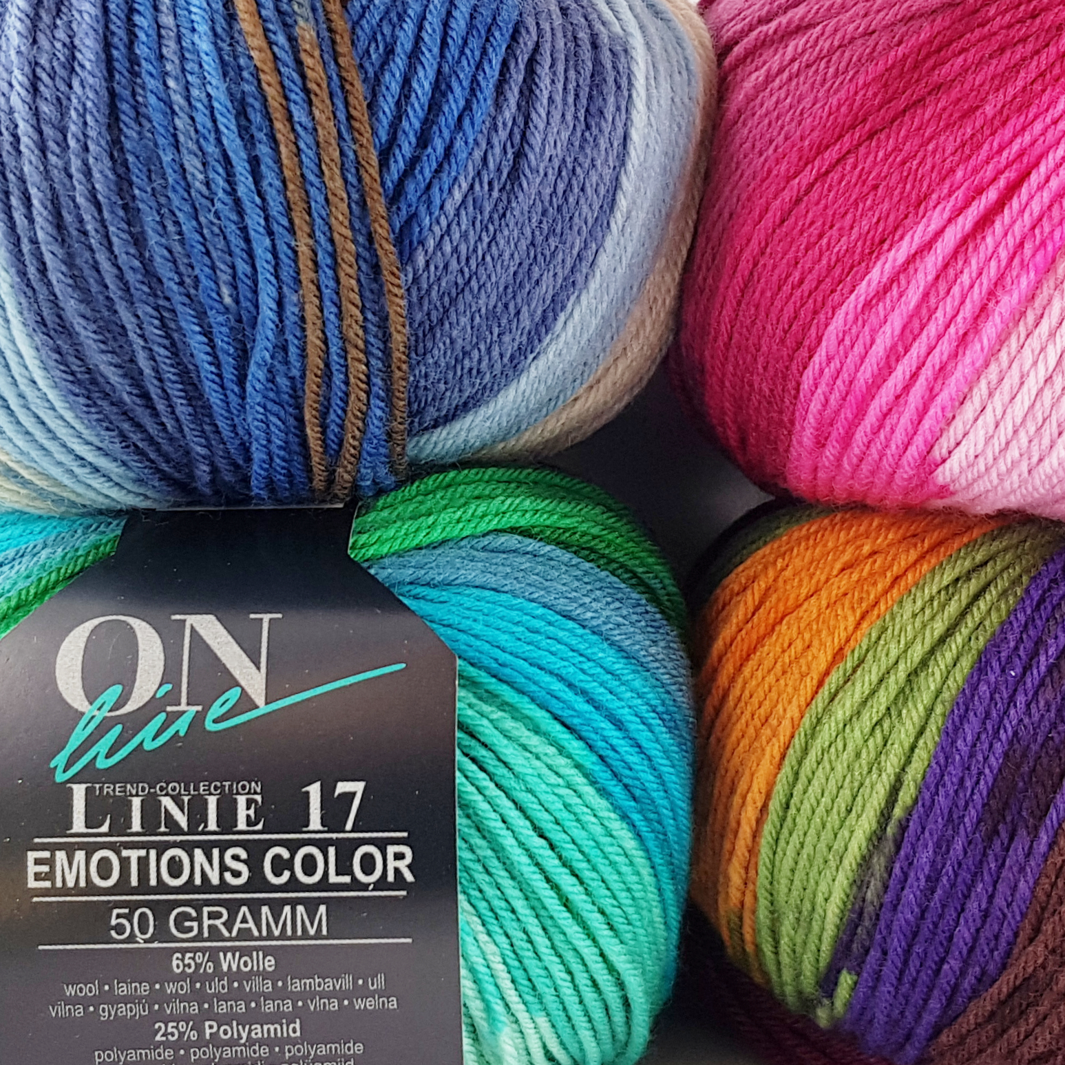 Emotions Linie 17 *Aktion* (10 Knäuel Mindestabnahme) Color von ONline 0103 - türkis/grün/blau