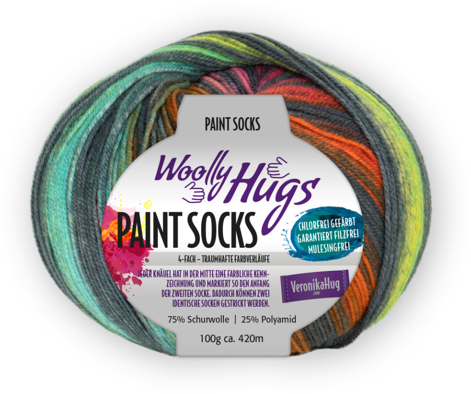 Paint Socks von Woolly Hugs 0203 - regenbogen