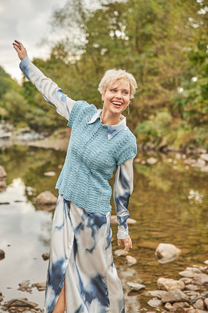 Kurzarmpulli mit Ajourmuster | Anleitungsheft | Wolle Montenegro  | Stricken | Regina Bühler, Pro Lana Kurzarmpulli mit Ajourmuster | Anleitungsheft | Wolle Montenegro  | Stricken | Regina Bühler, Pro Lana