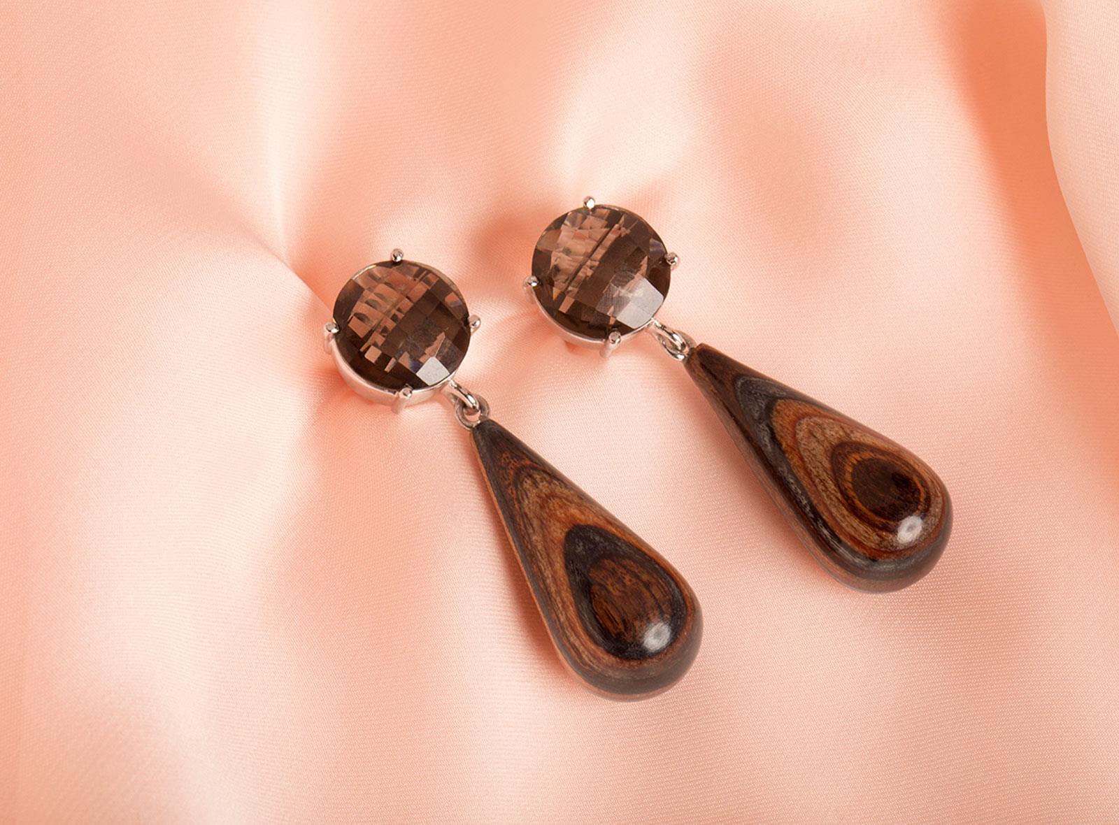 Zing Ohrring/Earring - Rosewood von TEEKRI 