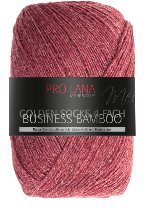 Golden Socks Business Bamboo - 4-fach Sockenwolle von Pro Lana 0508 - sangria