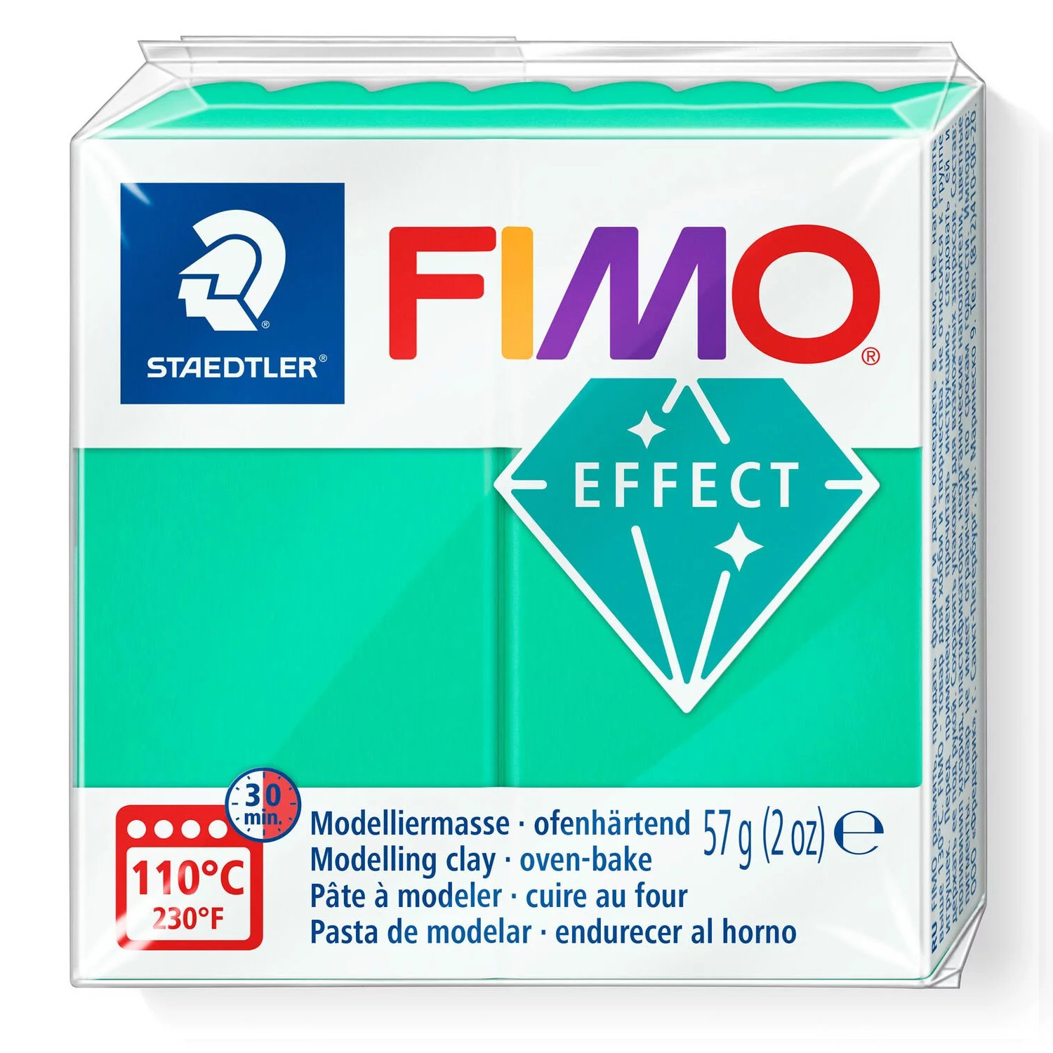 Modelliermasse FIMO® effect 8010 Translucent 0504 - transluzent grün