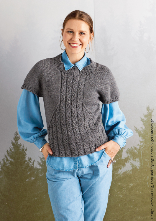 Kurzarmpulli Favorit  | Wollpaket mit Merino Stretch  | Stricken | Veronika Hug, Woolly Hugs, Christophorus Verlag