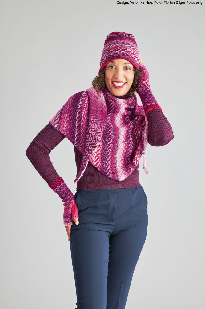 Tuch Grätenmuster  | Wollpaket mit Year Socks  | Stricken | Veronika Hug, Woolly Hugs, Christophorus Verlag