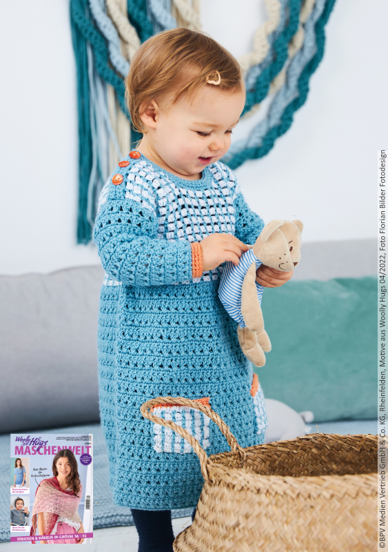 Häkelkleid mit Passe  | Wollpaket mit Charity  | Häkeln | Veronika Hug, Woolly Hugs, Christophorus Verlag