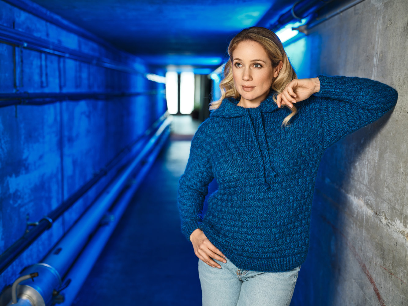 Kaputzenpulli mit Strukturmuster  | Wollpaket mit Merino Super Kid  | Stricken | Pro Lana