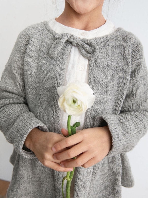 VIENNA Kindercardigan | Wollpaket mit Tweed recycled | Stricken