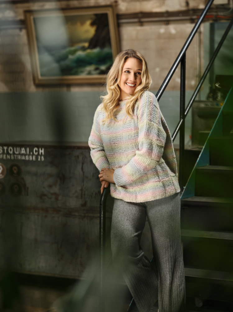 Sweater Schachbrettmuster  | Wollpaket mit Smooth  | Stricken | Pro Lana