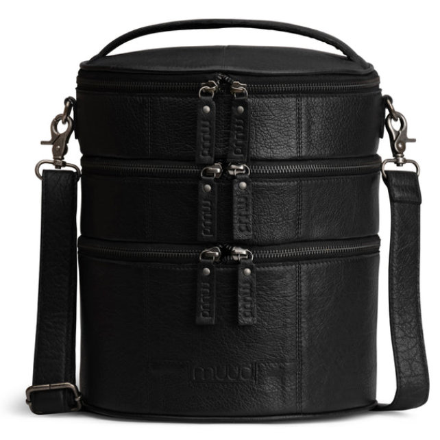 bturn - wunderprojekttasche , handgefertigt aus Echtleder von muud black