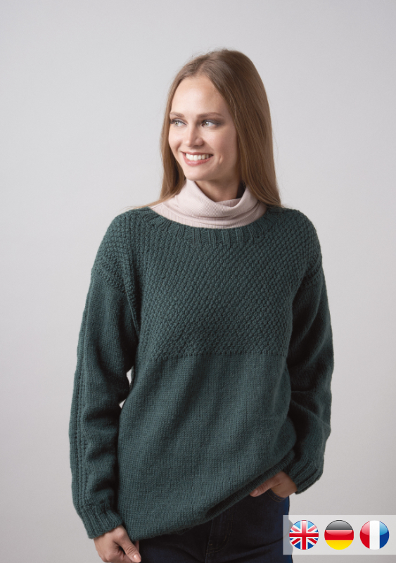 Sofa Sweater | Einzelanleitung | Stricken | Chloe Thurlow