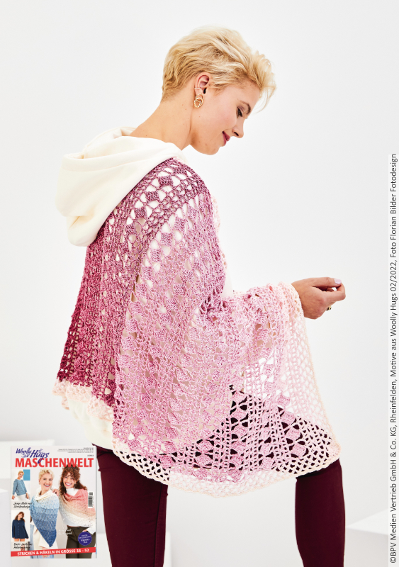 Stola Mustermix  | Wollpaket mit Bobbel Cotton XXL  | Häkeln | Woolly Hugs