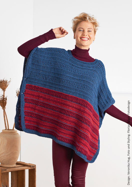 Überwurf Maschenhit  | Wollpaket mit Merino Stretch  | Häkeln | Veronika Hug, Woolly Hugs, Christophorus Verlag