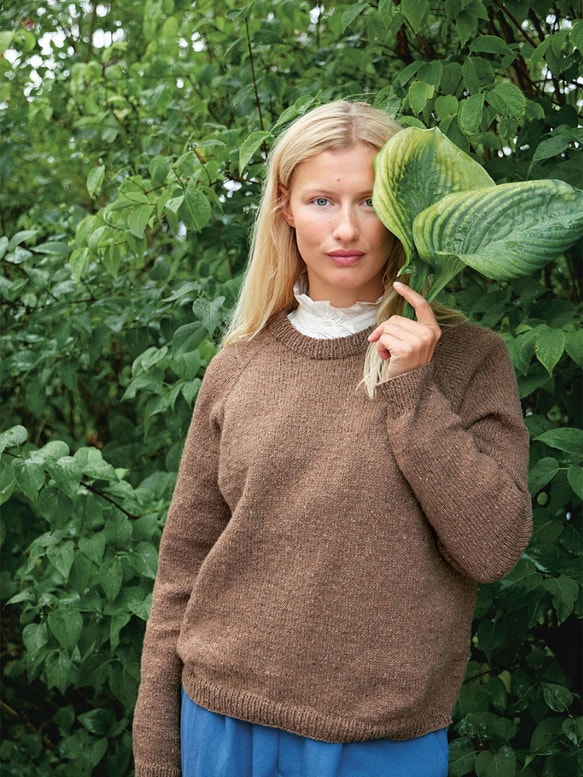 Debutant Damen Sweater | Anleitungsheft + Wolle Tweed recycled | Stricken