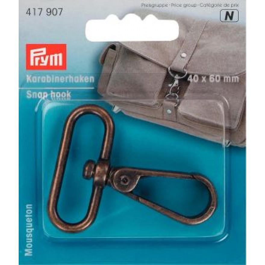 Karabinerhaken 40x60 mm altmessing 