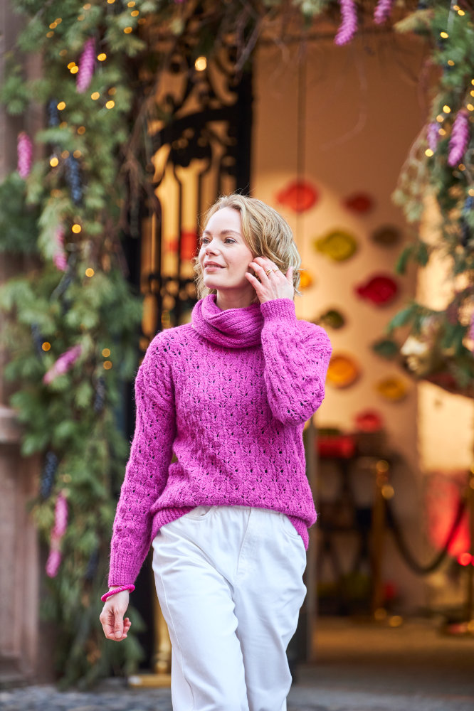 Pulli mit Ajourmuster  | Wollpaket mit Alpaka deluxe  | Stricken | Pro Lana, Christophorus Verlag