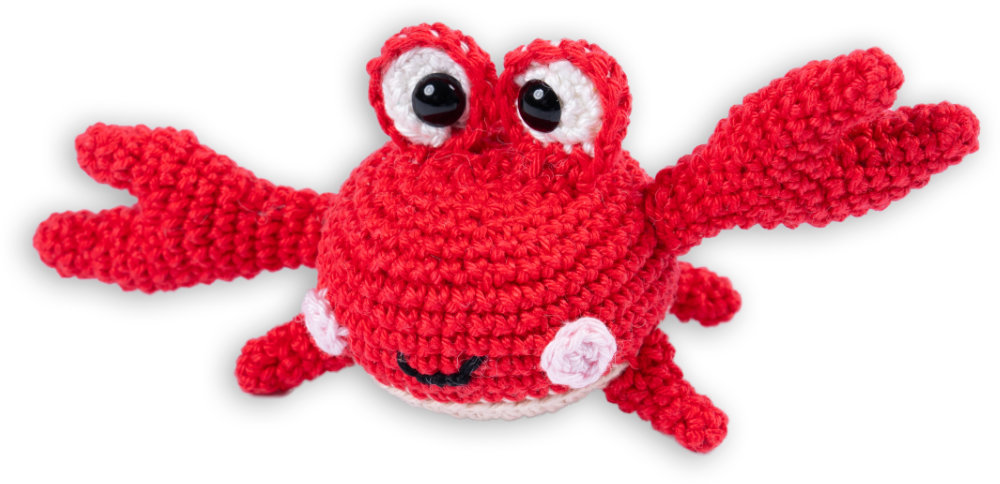 Krabbe Mimi - MyGurumi  | Wollpaket mit Basic Cotton 0031 - feuerrot | Häkeln | @magicloopscrochet Cansu Deniz-Öztürk