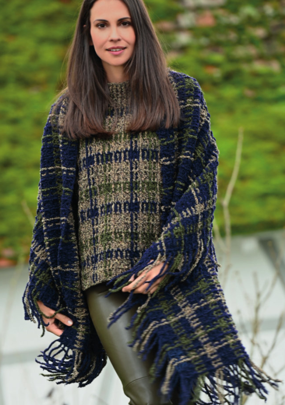 Karierter Häkelpullover  | Wollpaket mit Antao Linie 480  | Häkeln, tunesisch Häkeln | ONline Karierter Häkelpullover  | Wollpaket mit Antao Linie 480  | Häkeln, tunesisch Häkeln | ONline