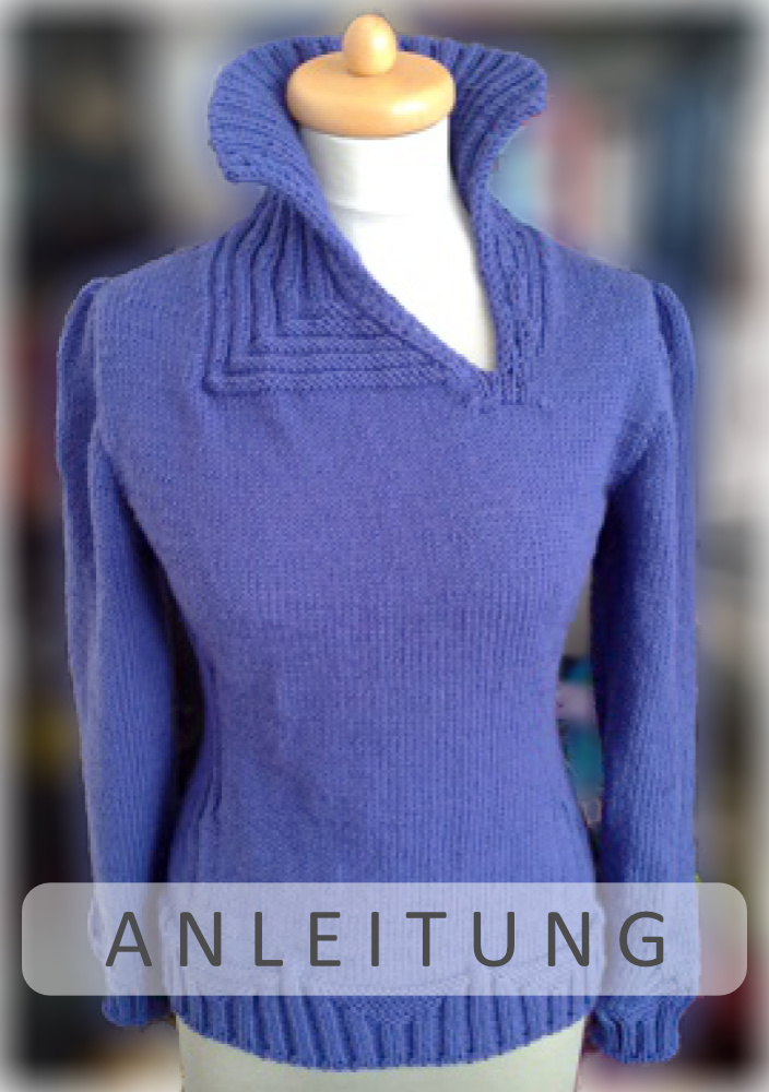Top-Down-Pullover Athene | Einzelanleitung | Wolle Merino Pur 125  | Stricken | Sylvie Rasch