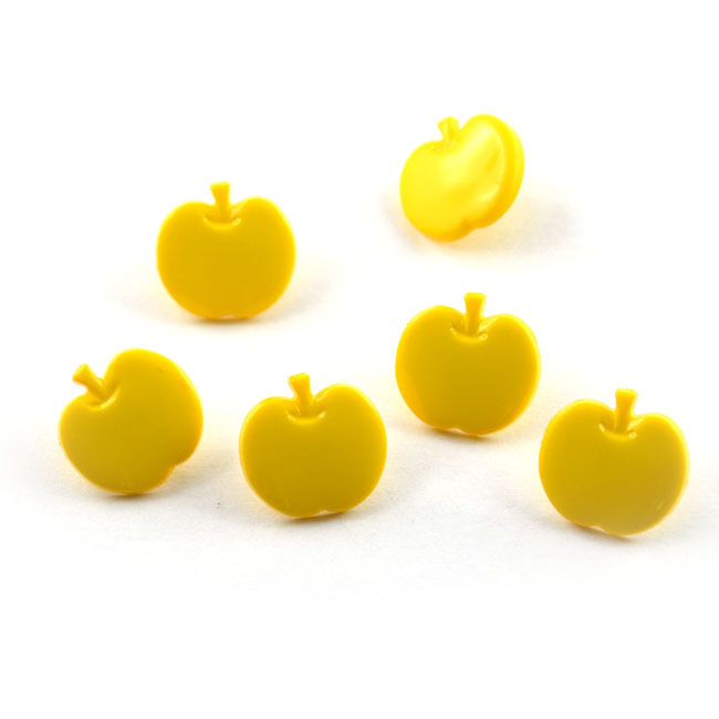 Kinderknopf Apfel 14mm Gelb