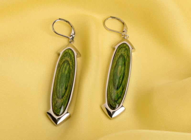 Prairie Ohrring/Earring - Tahitian Jade von TEEKRI 