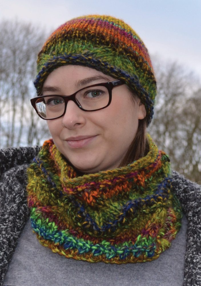 Mütze und Kragen Hüttenzauber | Einzelanleitung | Wollpaket mit Fano Linie 359  | Stricken | Claudine