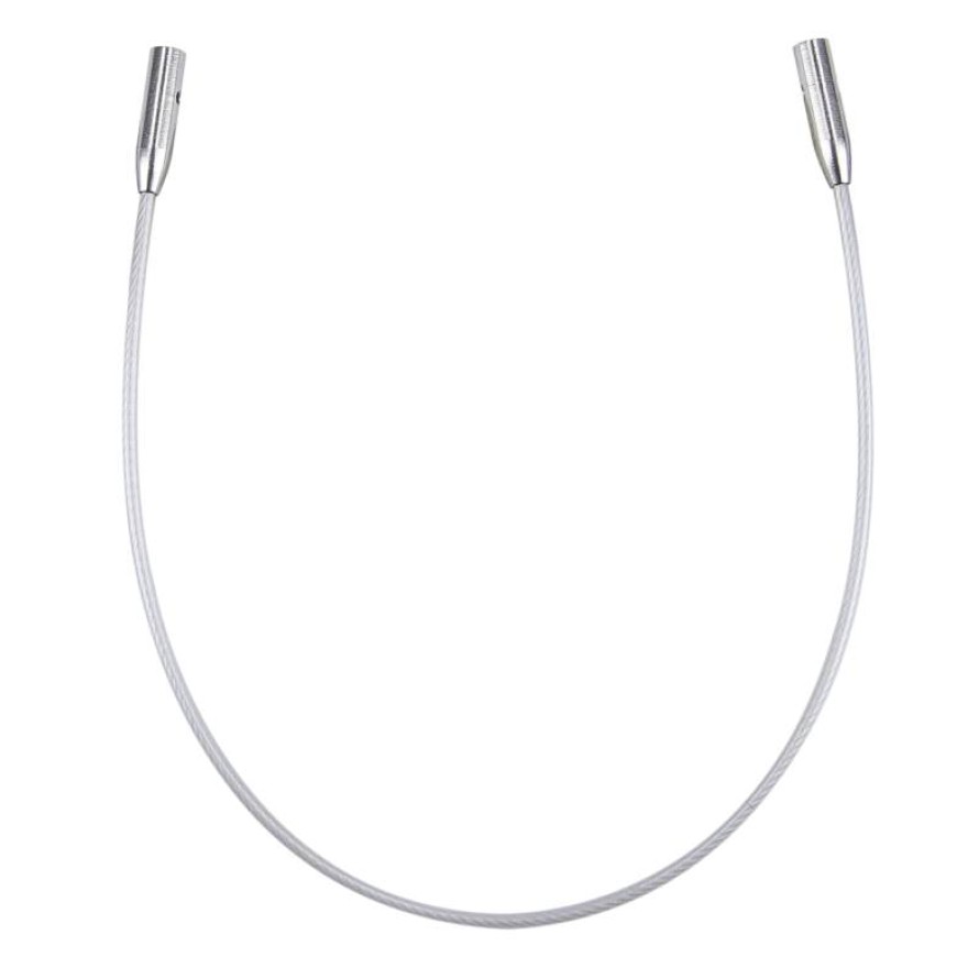 Seil für Nadelspitzen SWIV360 Silver Cable von chiaogoo Large | für NS 5,50 - 10,00 mm 13 cm für Sockenwunder