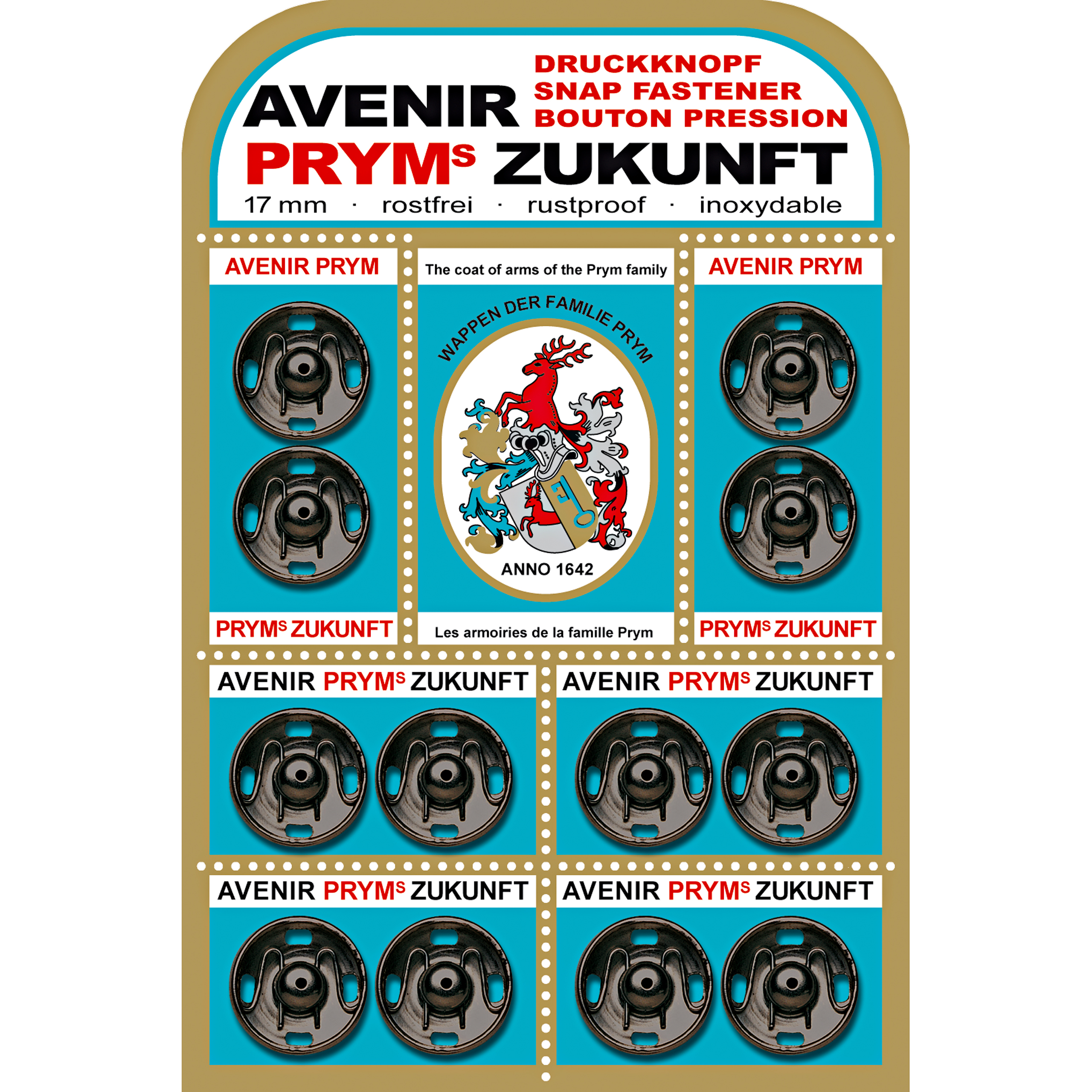 Druckknöpfe zum Annähen 17 mm schwarz