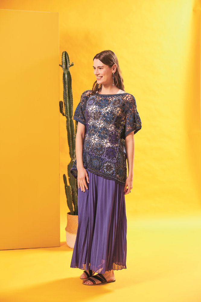 Überwurf Patchy  | Wollpaket mit Paint Socks  | Häkeln | Veronika Hug, Woolly Hugs, Christophorus Verlag