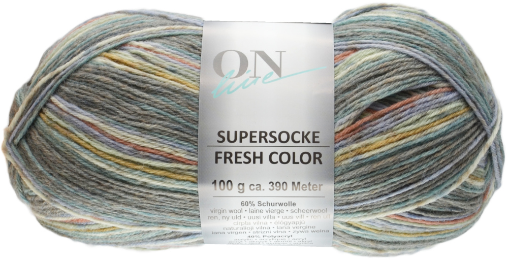 Supersocke Amicor,  Fresh Color, 4-fach von ONline Fresh Color 2781